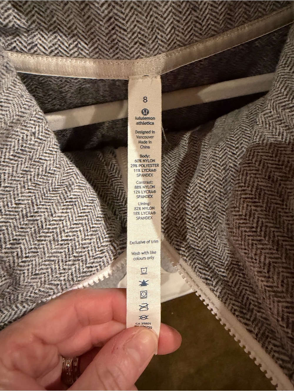 lululemon athletica Gray Zip-Up Funnel Neck Sweater Jacket - Picture 3 of 3